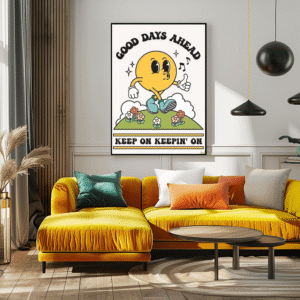 Good Days Ahead – Retro Motivational Wall Art