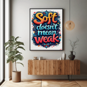 Strength in Softness – “Soft Doesn’t Mean Weak” Wall Art