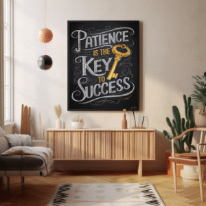Patience Is Key to Success – Digital Wall Art