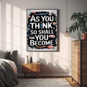 As You Think, So Shall You Become — Empowering Quote Wall Art (Signature Digital Print)